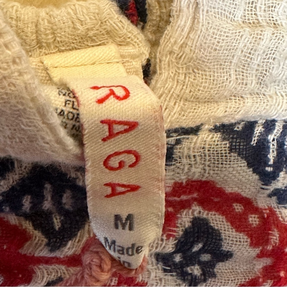 Raga Revolve Amalia Bralette in White Red Blue Win Women’s Size Medium NEW - Picture 9 of 13